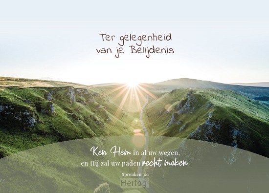 Ter Gelegenheid van je Belijdenis - wenskaart tekst