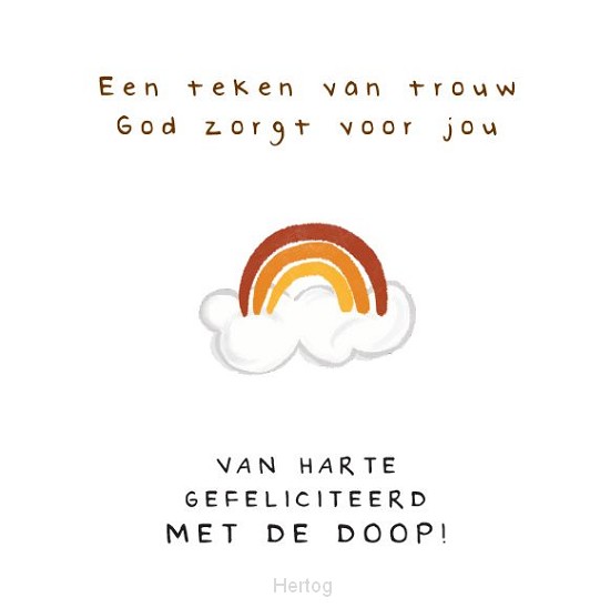 Van harte gefeliciteerd met de doop! - kaart