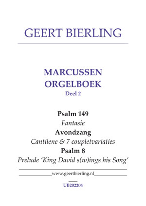 Marcussen Orgelboek (2) - Notenschrift